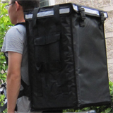 PK-86V: Large Utility Delivery Bag, Thermal Pizza Backpack, Top Loading, 16" L x 13" W x 24" H