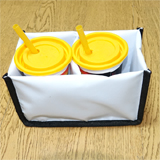 PK-HOLDER2: Cup Holder for Side Loading Bags, Avoid Spillage, to Fit 2 Cups, 20cm * 10cm * 12cm