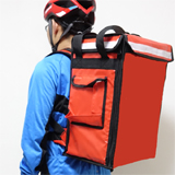 PK-33A: Beverage Delivery Backpack, Small Pizza Bag,Side Loading,Zipper Closure, 13" L x 9" W x 18" H