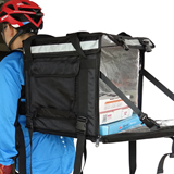 PK-64A: Scooter Delivery Bag, Food Delivery Backpack, Zipper + Velcro Closure with Metal Rack, 16" L x 16" W x 16" H