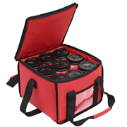Drink Carrier and Food Delivery Bag with 3 Cup Holder Bags Holds up to 9 Coffee Cups, Tote Bags