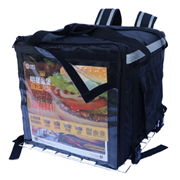 PK-92DIY: Big Motorcycle Food Delivery Box with Metal Rack and 1 Transparent Plastic Cover for Logo DIY